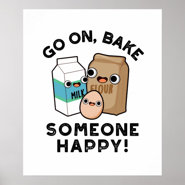 Affiche Faites cuire quelqu'un heureux Blague de cuisson d (Devant)