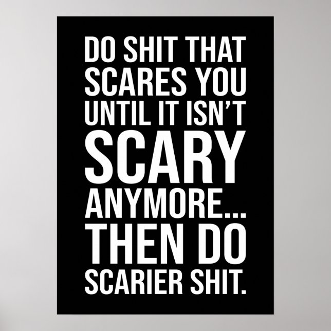 Affiche Faites des choses qui vous font peur - Motivationn (Devant)