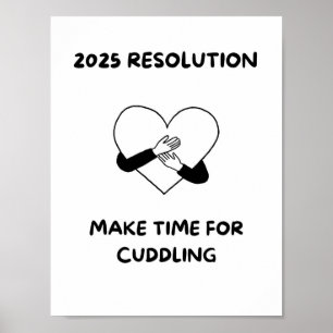 Affiche FAITES DU TEMPS POUR CUDDLING Love citations Poste