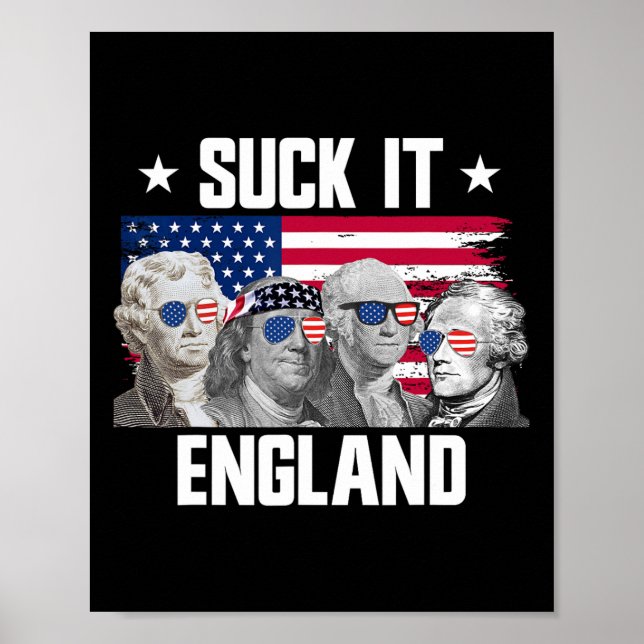 Affiche Faites Le Angleterre Pères Fondateurs 4 Juillet  (Devant)
