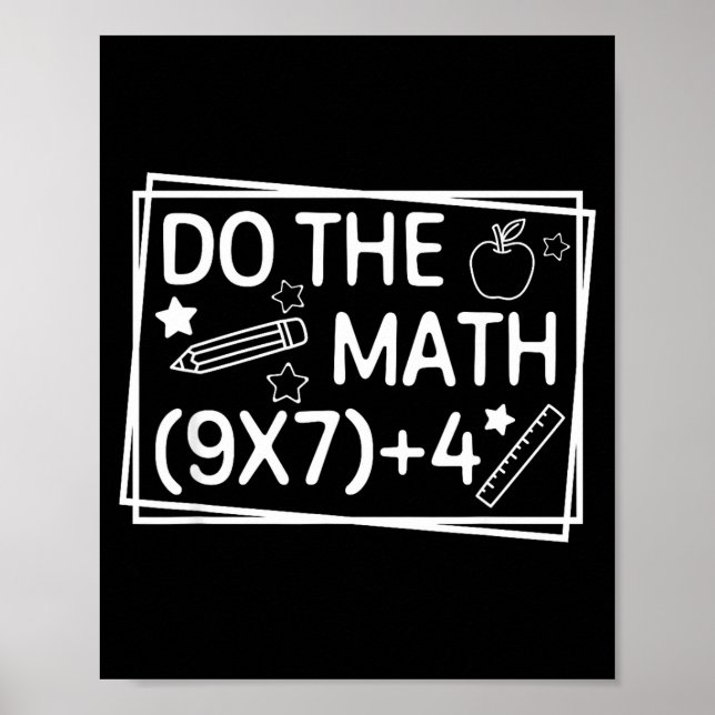 Affiche Faites Le Calcul 67 Mème Drôle Six Sept Hommes Fem (Devant)