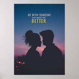 Affiche Faites-moi mieux Romantique Amour Couple Citation