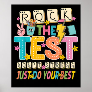 Affiche Faites passer le test Ne stressez pas Faites de vo