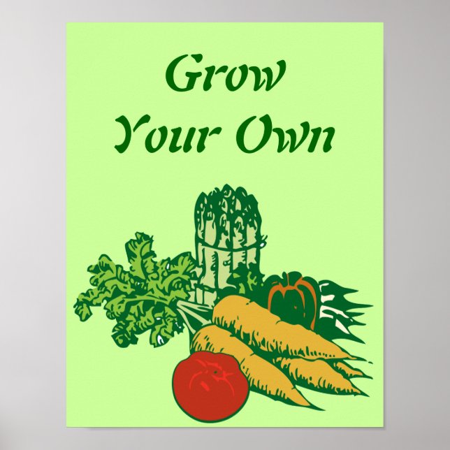 Affiche Faites Pousser Vos Propres Légumes (Devant)