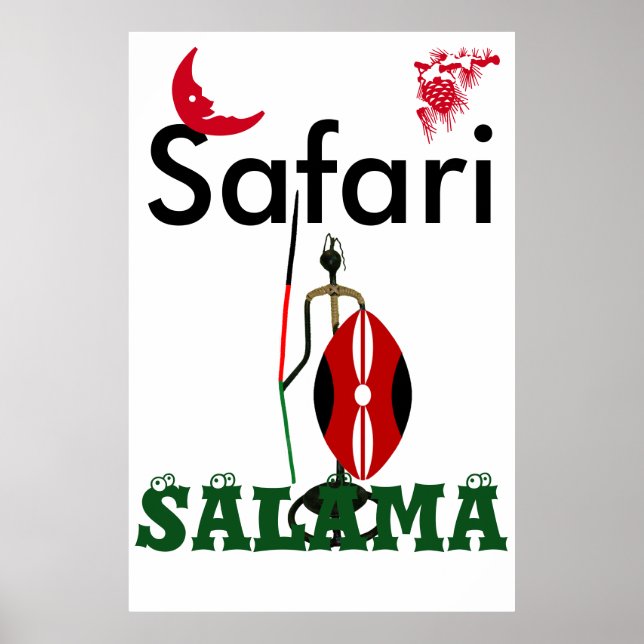 Affiche Faites un safari en toute sécurité (Devant)