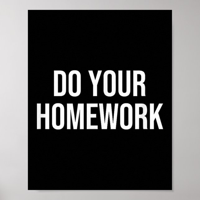 Affiche Faites vos devoirs (Devant)