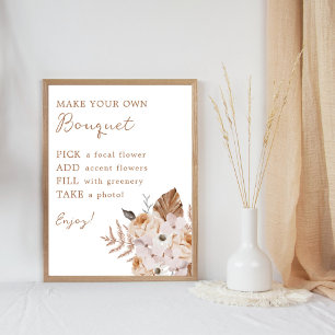 Affiche Faites votre propre Bouquet Boho Terracotta