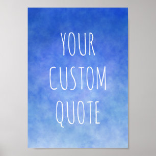 Affiche Faites votre propre citation Motivationnelle Peace