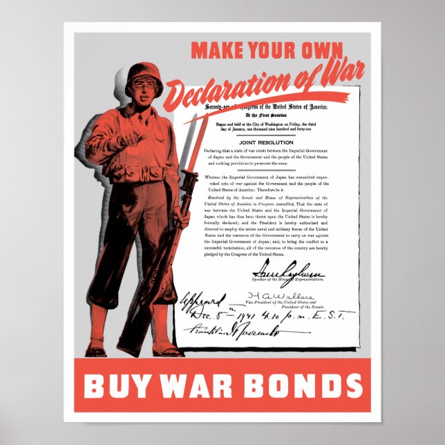 Affiche Faites Votre Propre Déclaration De Guerre — 2ÈME G (Devant)