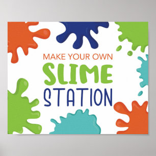 Affiche Faites votre propre panneau de slime pour l'annive