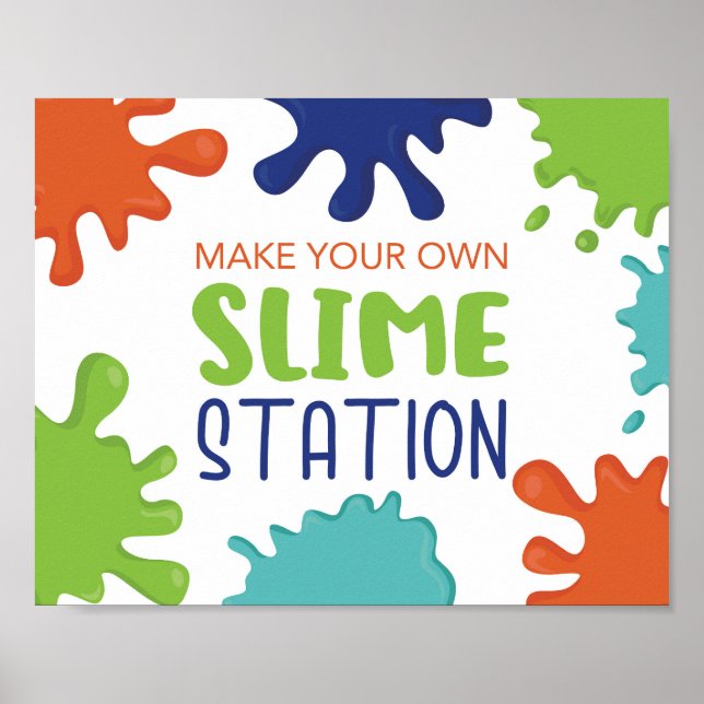 Affiche Faites votre propre panneau de slime pour l'annive (Devant)
