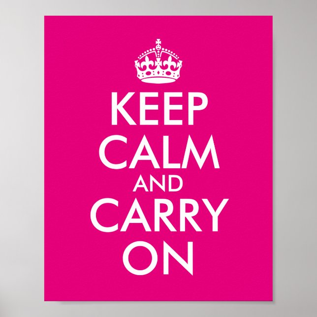 Affiche Faites Votre Propre Rose Chaud Gardez Votre Calme  (Devant)