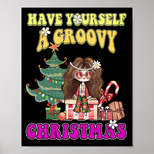 Affiche FAITES-VOUS UN SUPER CHRISTMAS drôle style 70's (Devant)