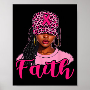 Affiche Faith Black Women Afro Christian Breast Cancer Awa
