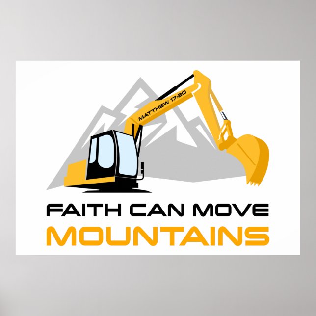 Affiche Faith Can Move Mountains - Enfants et Adultes chré (Devant)