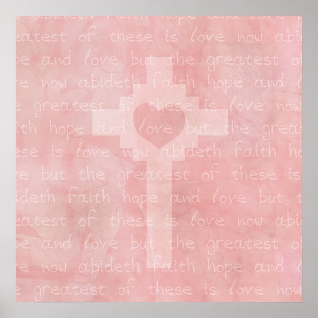Affiche Faith Hope and Love Christian (Devant)