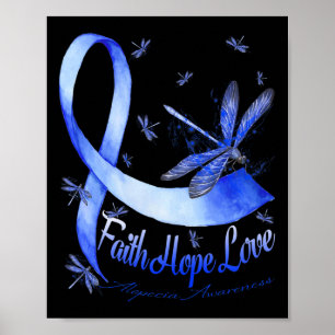 Affiche Faith Hope Love Alopecia Awareness Dragonfly