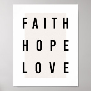Affiche Faith Hope Love Box