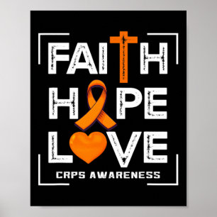 Affiche Faith Hope Love Crps Sensibilisation