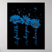 Faith Hope Love Diabetes Awareness Mois Blue Ribb
