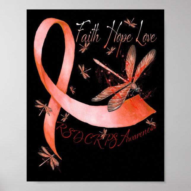 Affiche Faith Hope Love Dragonfly RSD RCPS Sensibilisation (Devant)