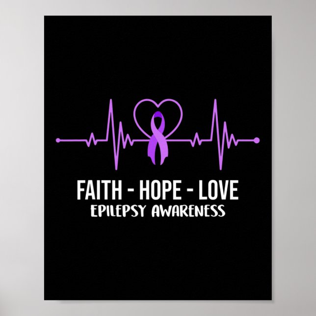 Affiche Faith Hope Love Epilepsy Sensibilisation Costume g (Devant)