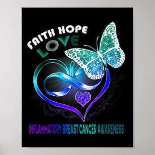 Affiche Faith Hope Love Homme Breast Cancer Sensibilisatio