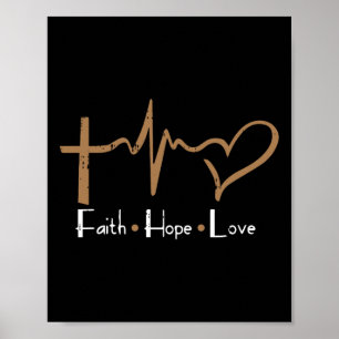 Affiche Faith Hope Love Hommes Black History Mois Femmes C