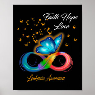 Affiche Faith Hope Love Leukemia Sensibilisation