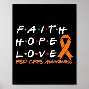 Affiche Faith Hope Love Rsd Crps Sensibilisation
