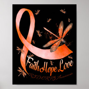 Affiche Faith Hope Love RSD CRPS Sensibilisation Dragonfly