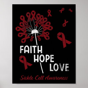 Affiche Faith Hope Love Sickle Cell Awareness 1