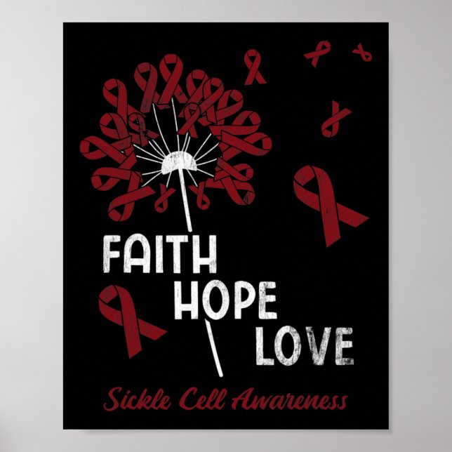 Affiche Faith Hope Love Sickle Cell Awareness 1 (Devant)