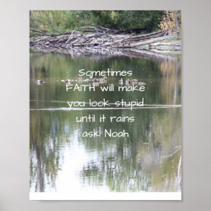 Affiche Faith Humour Inspirationnel Citation Bible Christi