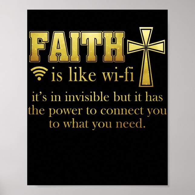 Affiche Faith Is Like Wifi Christian Pastoral Definition (Devant)