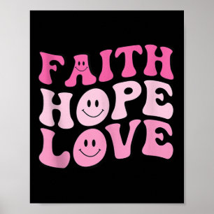 Affiche Faith Love Hope Débardeur de sensibilisation au ca
