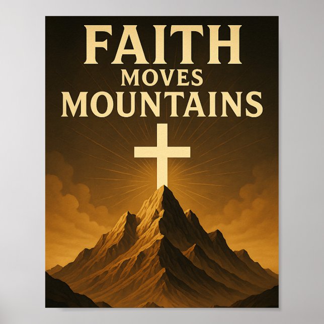 Affiche Faith Moves Mountains Christian  (Devant)
