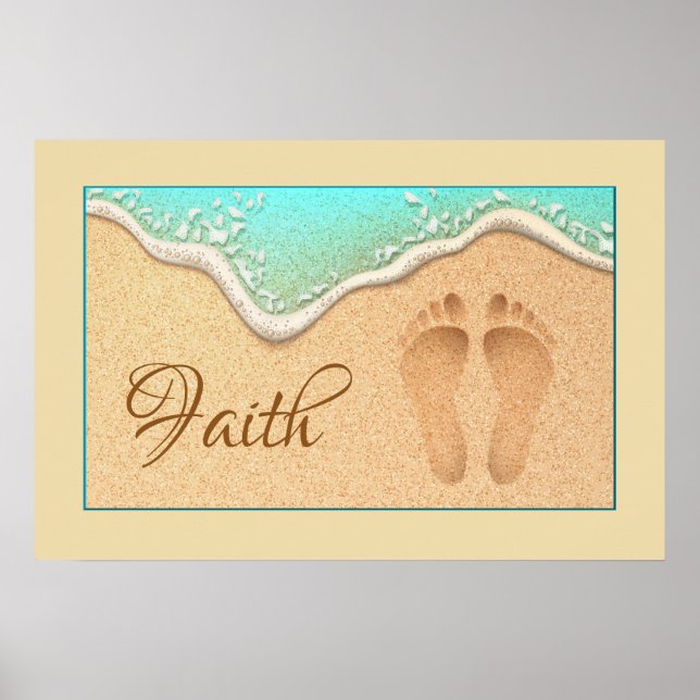 Affiche Faith One Set d'empreintes dans le sable (Devant)