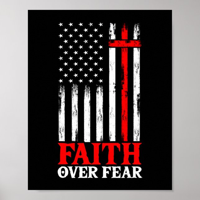 Affiche Faith Over Fear Cool Christian (Devant)