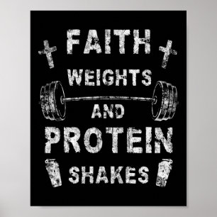 Affiche Faith Poids Et Protein Shakes Christian Gym Wei