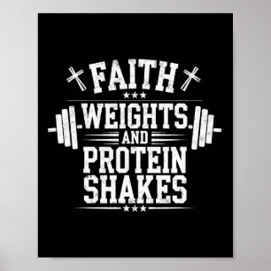 Affiche Faith Poids Et Protein Shakes Christian Gym Wei
