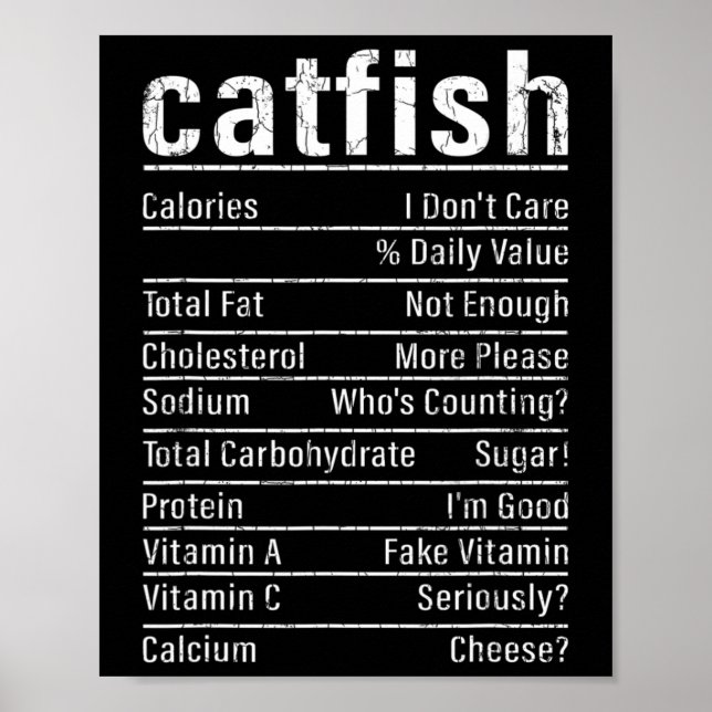 Affiche Faits sur le poisson-chat amateur de pêche drôle g (Devant)