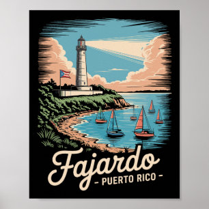Affiche Fajardo Porto Rico Souvenir 