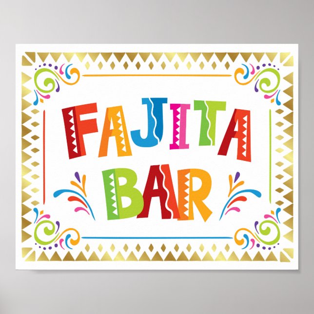 Affiche FAJITA BAR Fiesta Party Signal (Devant)