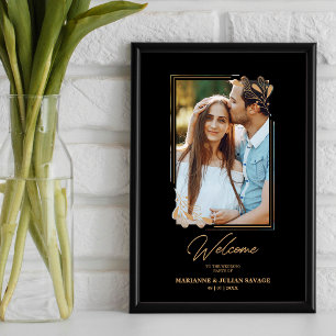 Affiche Fake Golden Branches de luxe Fancy Calligraphie