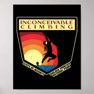 Affiche Falaise d'escalade inconcevable de la folie Guilde