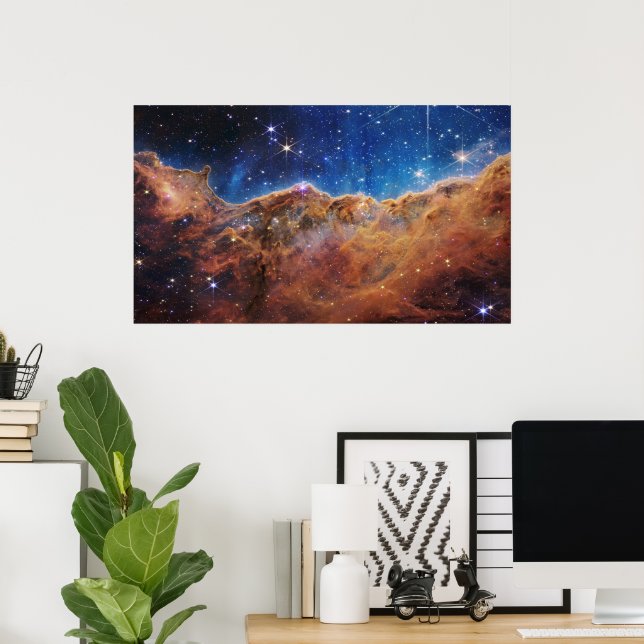 Affiche Falaises cosmiques dans la Nebula de la Carina | J (Bureau à domicile)