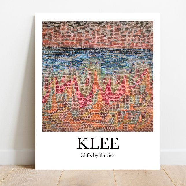 Affiche Falaises de la mer par Paul Klee (Klee's masterpiece "Cliffs by the Sea" on YOUR wall! Museum-quality poster)