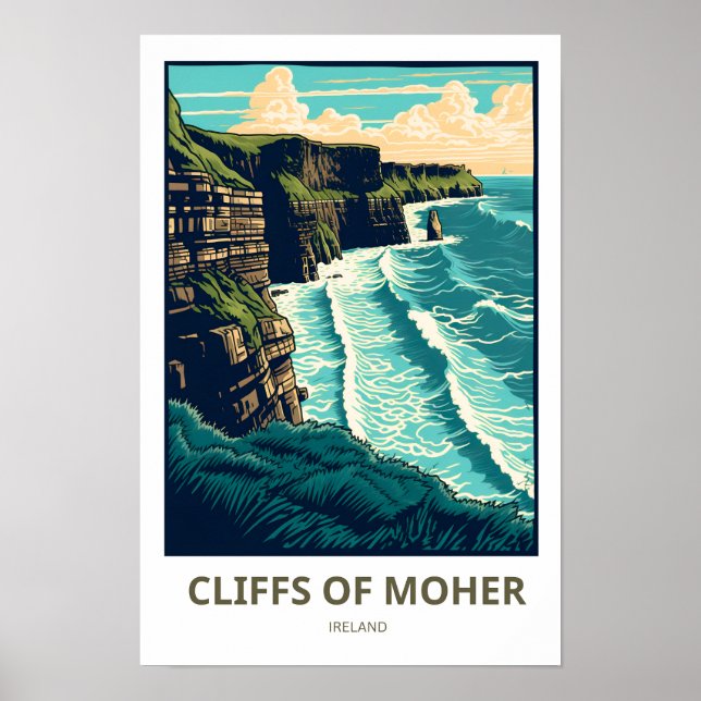 Affiche Falaises de Moher Irlande Imprimer (Devant)