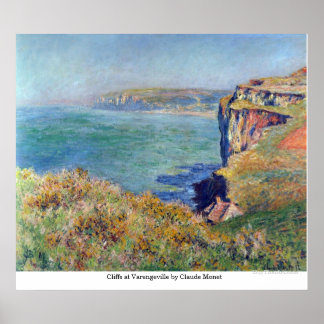 Affiche Falaises de Varengeville par Claude Monet